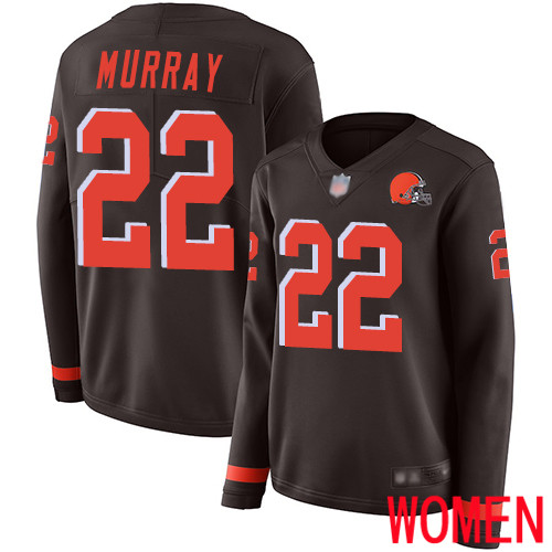 Cleveland Browns Eric Murray Women Brown Limited Jersey #22 NFL Football Therma Long Sleeve->women nfl jersey->Women Jersey